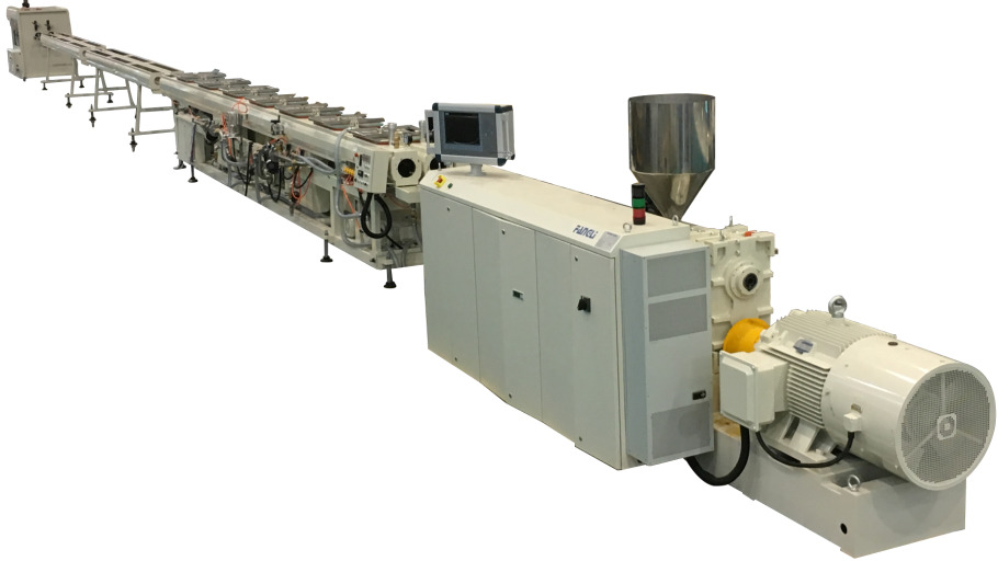 PE/PRR32-2 loro-ngadeg extrusion Line